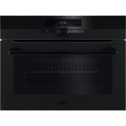 AEG Combi microgolfoven inbouw, 43l, grill, draaiknop, mat zwart KMK968000T
