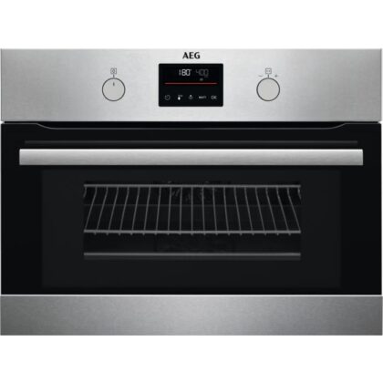 AEG Heteluchtoven multifunctie, CombiQuick, 45cm, Smart Kitchen, inox KMS365060M