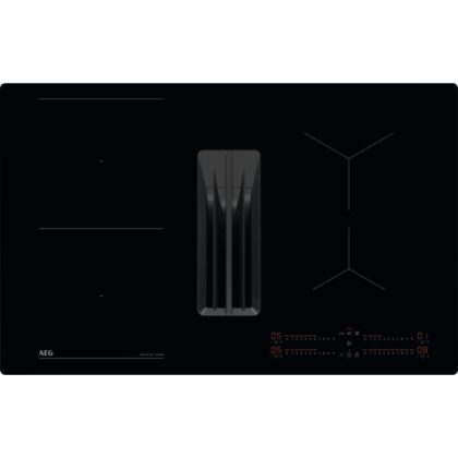 AEG Inductiekookplaat combi dampkap 80cm, Bridge, 4 zones, H²H,  Afgeronde rand, A+ TH84CB03CB