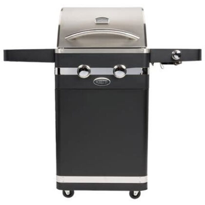 BORETTI Gasbarbecue Bernini – 2 hoofdbranders & 1 zijbrander – 50x50cm – zwart BERNININERO