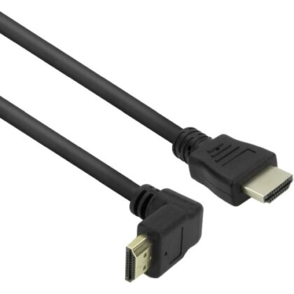 INTRONICS ACT 2 meter HDMI High Speed kabel, HDMI-A haaks male naar HDMI-A recht male AK3678
