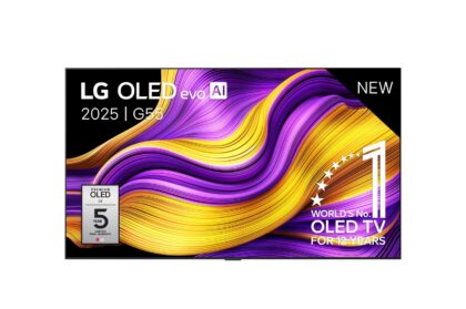 LG TV 65 inch  OLED AI G5 4K Smart TV 2025, met muurbeugel, zonder voet OLED65G55LW