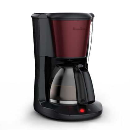 MOULINEX Subito, Moulinex filterkoffiezetapparaat in zwart met rode roestvrijstalen FG5S05E0