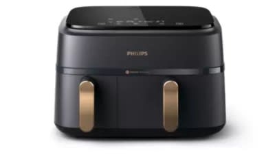 Philips Consumer Airfryer met 2 manden, 9lt, digitaal, Rapid Air NA352/00