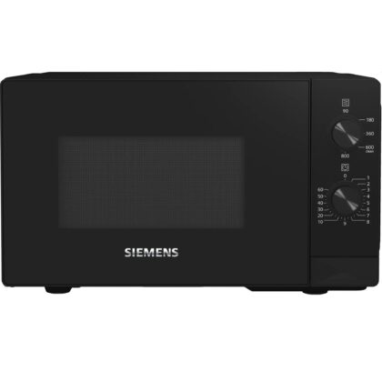 Siemens Huishoud Microgolfoven vrijstaand 800W 20L 5 vermogens hydrolyse LED-verlichting zwart FF020LMB2