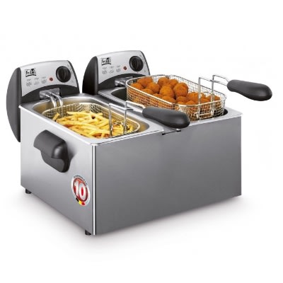 Van Ratingen Friteuse dubbel – 4400W – 2x3l – 2-8 personen – antistofdeksel 141030